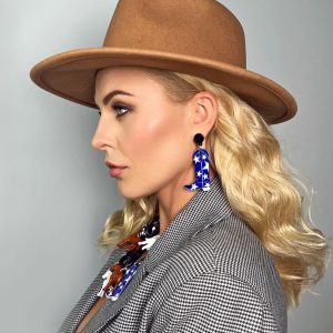 Kolczyki Cowgirl Kobaltowe