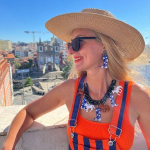 Kolczyki Cowgirl Kobaltowe