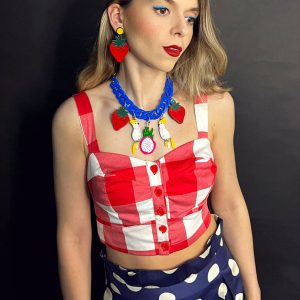 Spódnica Białe Kropy