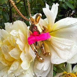 Naszyjnik Zając z kokardą